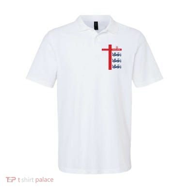 England Soccer Three Lions Flag Polo