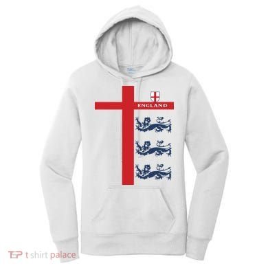 England Soccer Three Lions Flag Women's Hoodie
