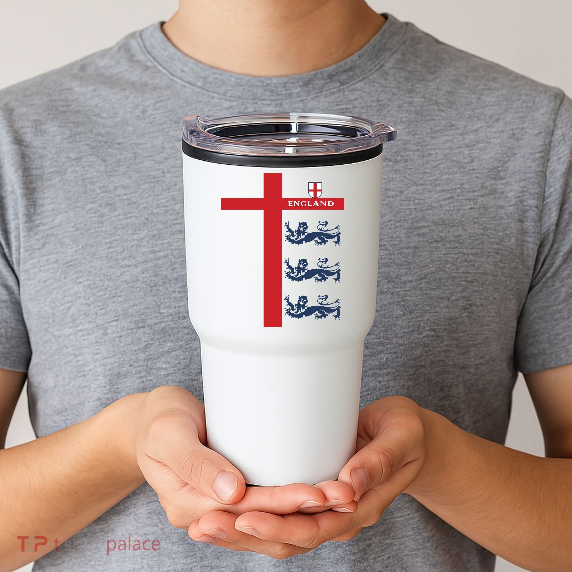 England Soccer Three Lions Flag Tumbler