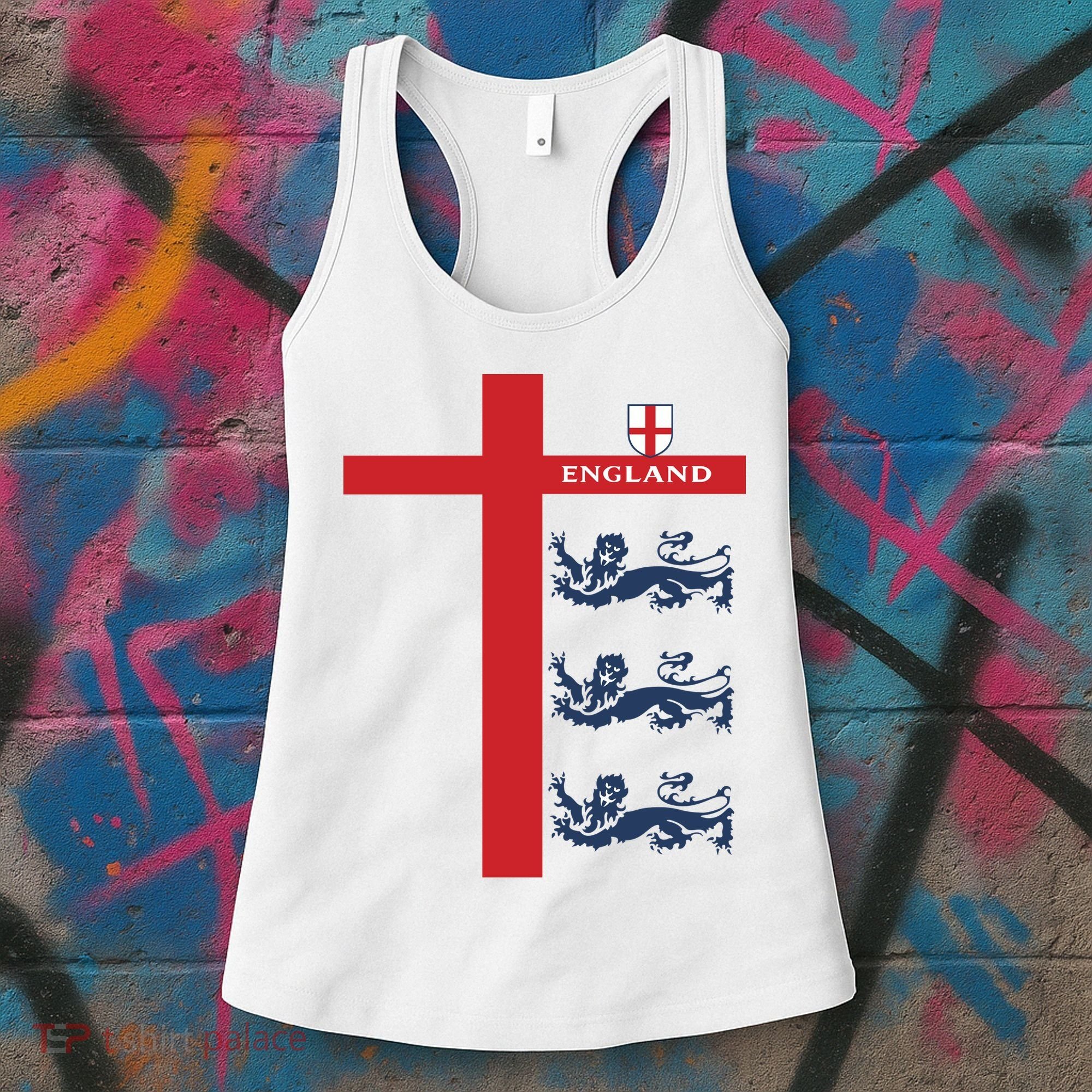 England Soccer Three Lions Flag Women's Tank Top