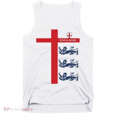 England Soccer Three Lions Flag Tank Top
