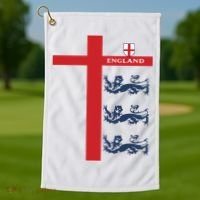 England Soccer Three Lions Flag Golf Towel thumb 1