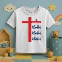 England Soccer Three Lions Flag Toddler T-Shirt thumb 3