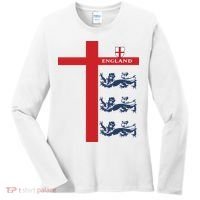 England Soccer Three Lions Flag Women's Long Sleeve Shirt thumb 0