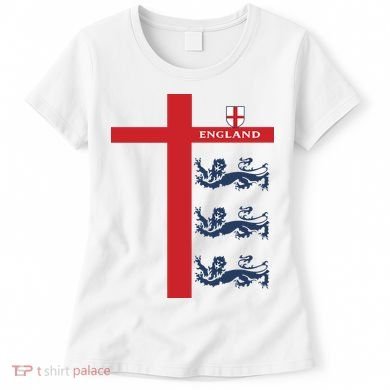 England Soccer Three Lions Flag Women's T-Shirt