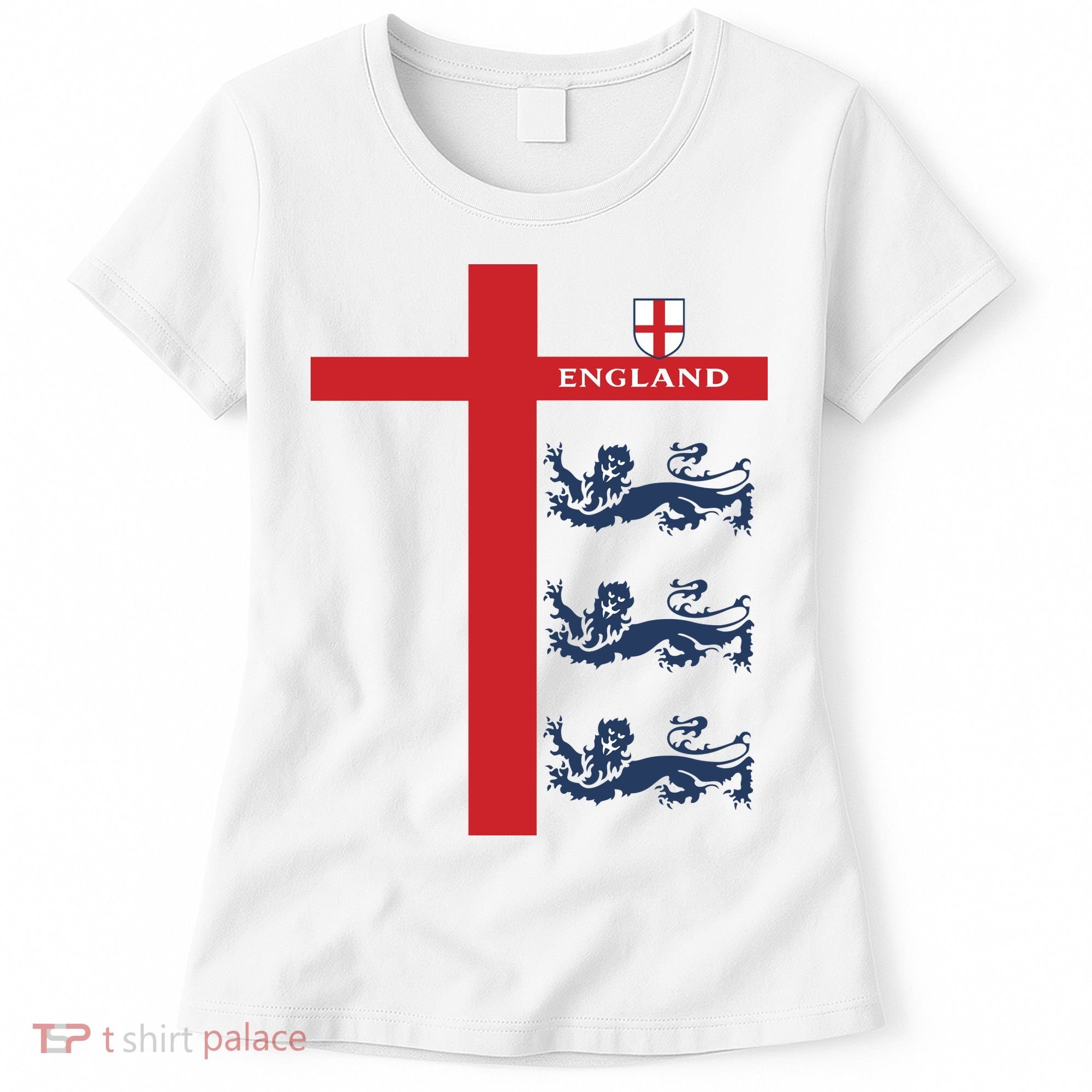 England Soccer Three Lions Flag Women's T-Shirt