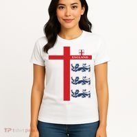 England Soccer Three Lions Flag Women's T-Shirt thumb 4
