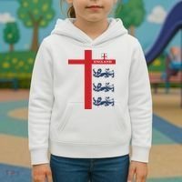England Soccer Three Lions Flag Kids Hoodie thumb 3