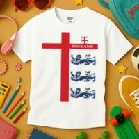 England Soccer Three Lions Flag Kids T-Shirt thumb 3