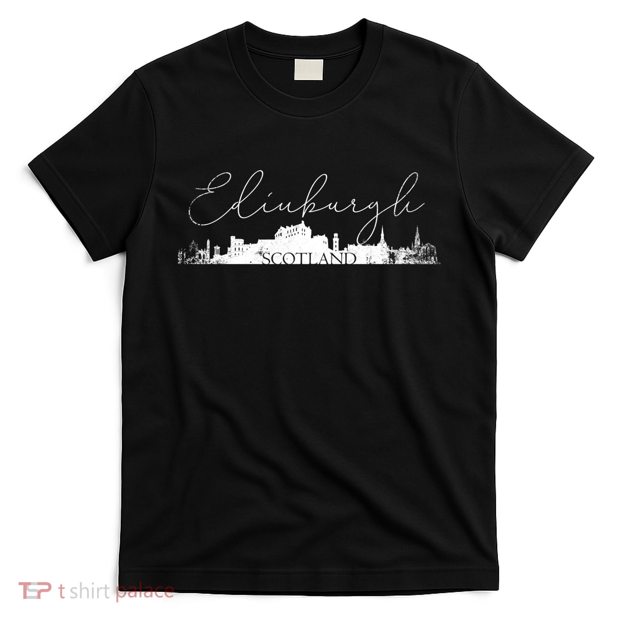 Edinburgh Scotland Tourist Graphic Skyline City Gift T-Shirt