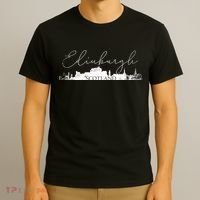 Edinburgh Scotland Tourist Graphic Skyline City Gift T-Shirt thumb 3