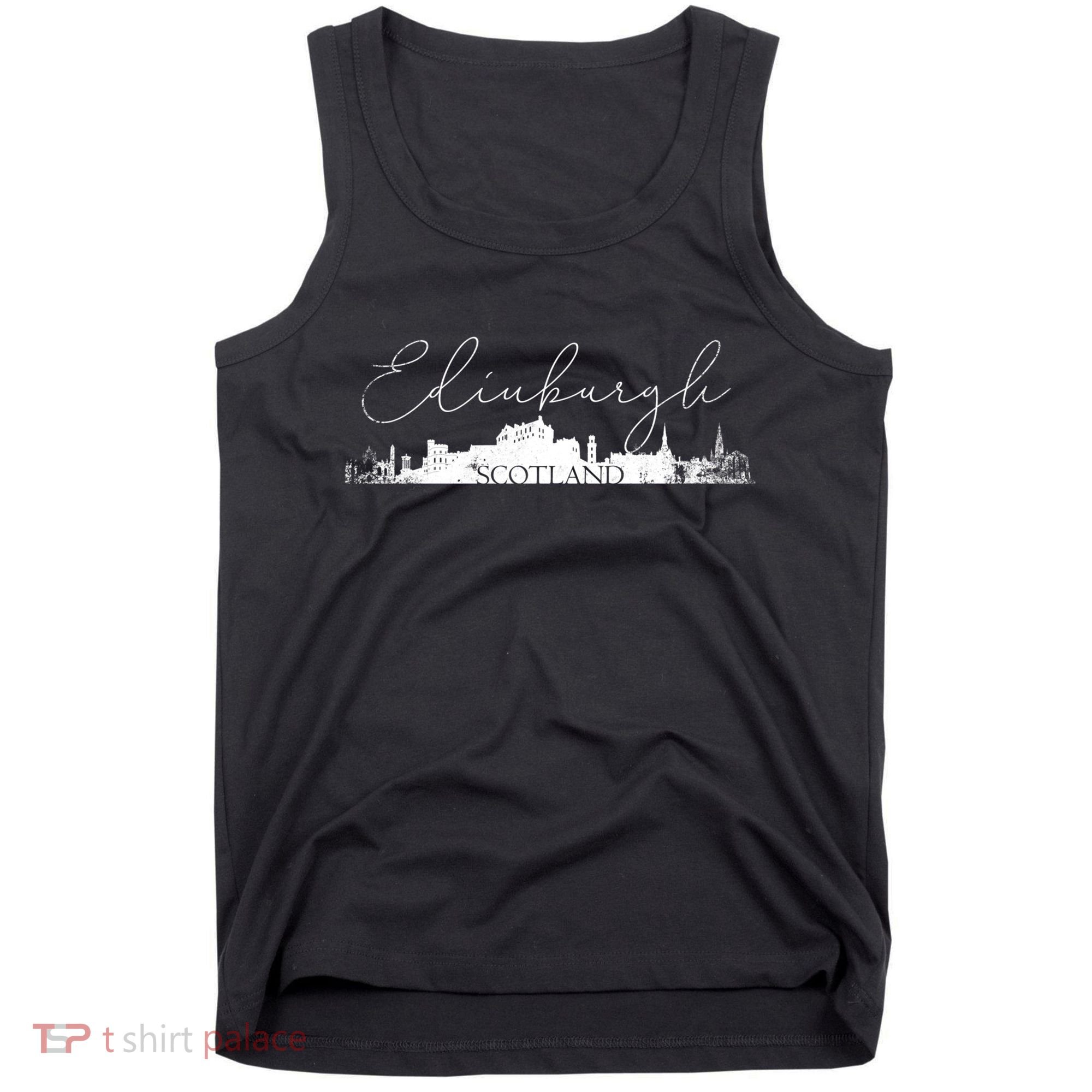 Edinburgh Scotland Tourist Graphic Skyline City Gift Tank Top