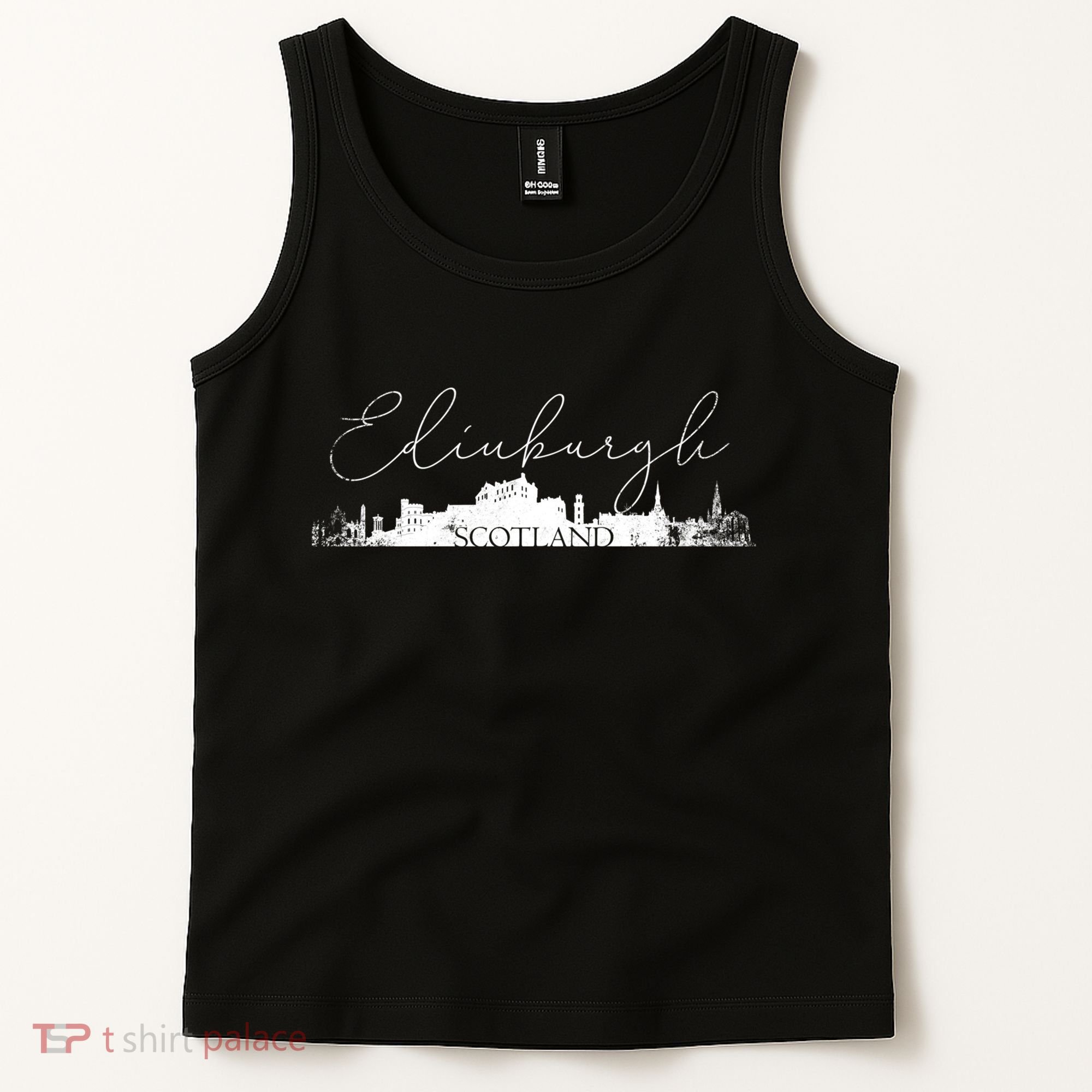 Edinburgh Scotland Tourist Graphic Skyline City Gift Tank Top