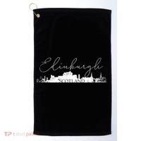 Edinburgh Scotland Tourist Graphic Skyline City Gift Golf Towel thumb 0