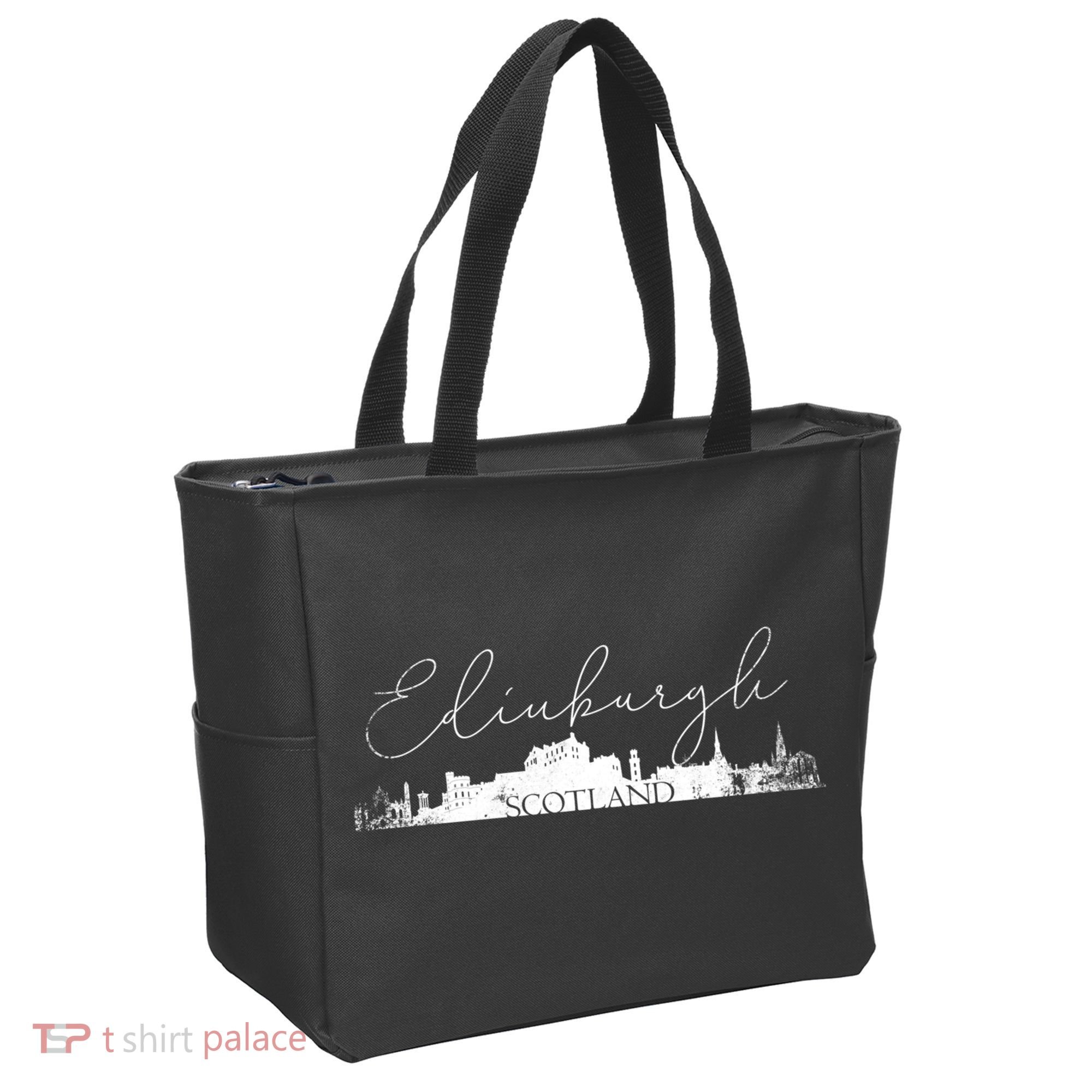 Edinburgh Scotland Tourist Graphic Skyline City Gift Tote Bag