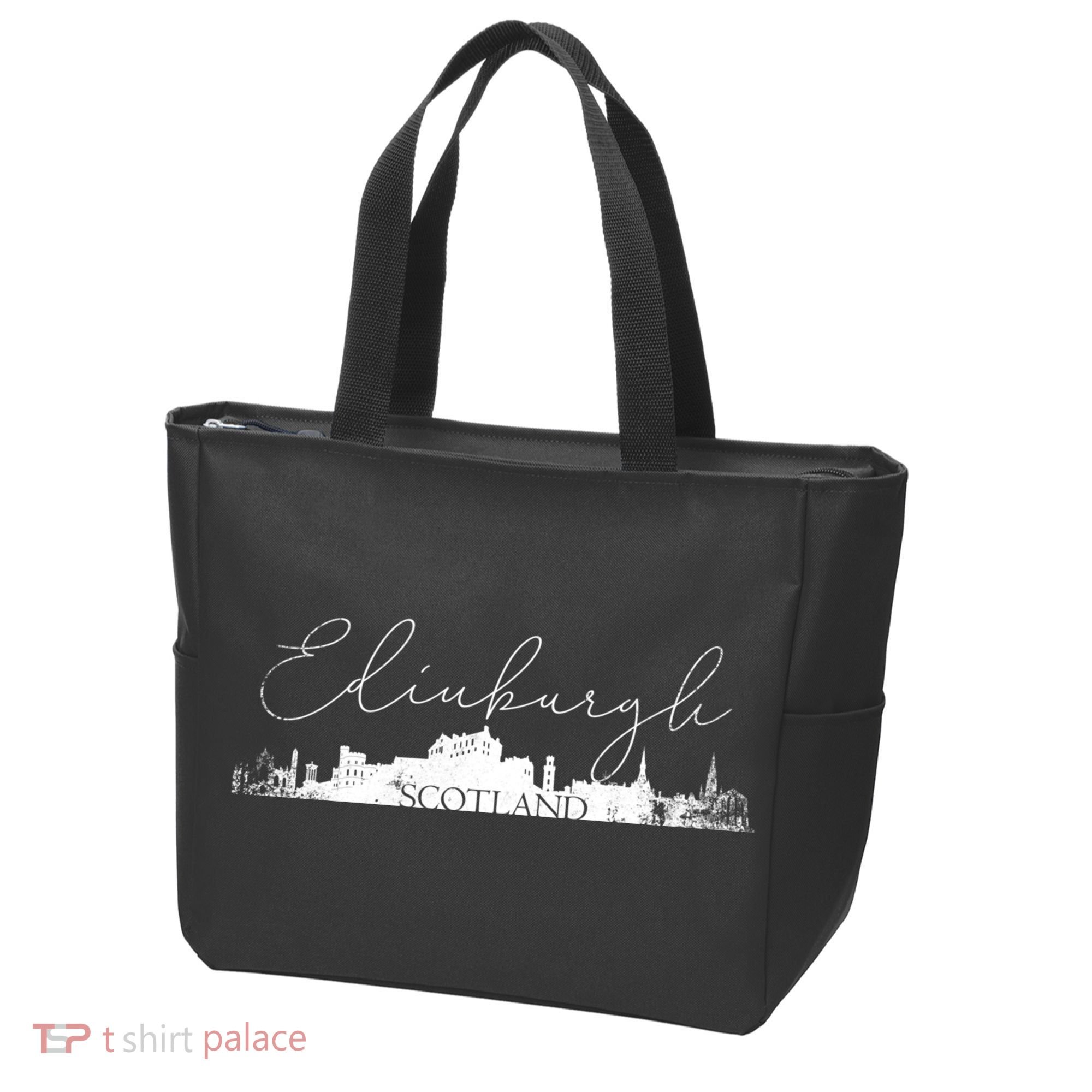 Edinburgh Scotland Tourist Graphic Skyline City Gift Tote Bag