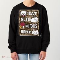 Eat Sleep Table Tennis Repeat Ping Pong Lover Outfit Women's Sweatshirt thumb 0