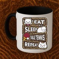 Eat Sleep Table Tennis Repeat Ping Pong Lover Outfit Coffee Mug thumb 2