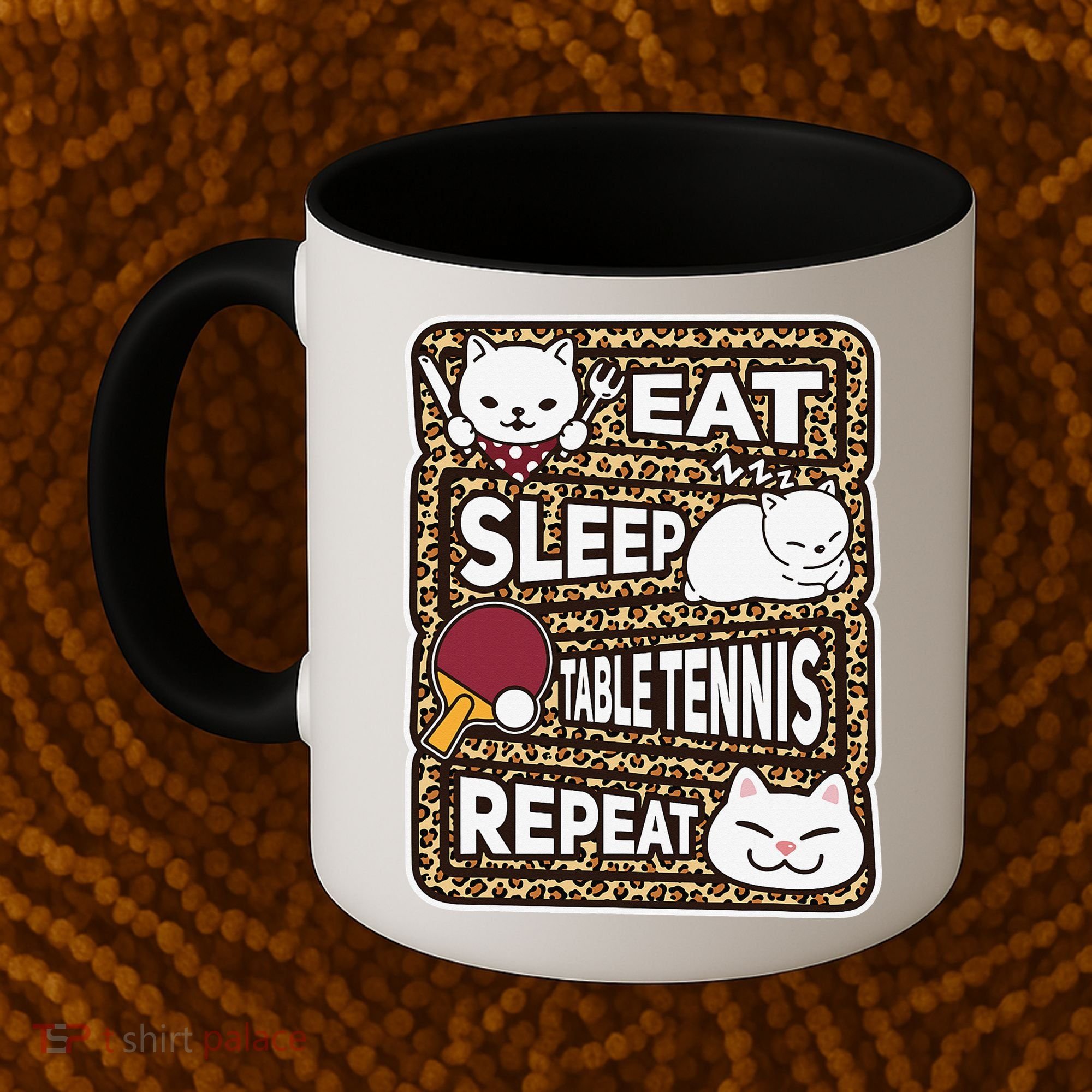 Eat Sleep Table Tennis Repeat Ping Pong Lover Outfit Coffee Mug