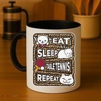 Eat Sleep Table Tennis Repeat Ping Pong Lover Outfit Coffee Mug thumb 4