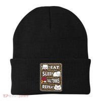 Eat Sleep Table Tennis Repeat Ping Pong Lover Outfit Beanie thumb 0