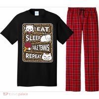 Eat Sleep Table Tennis Repeat Ping Pong Lover Outfit Pajama Set thumb 0