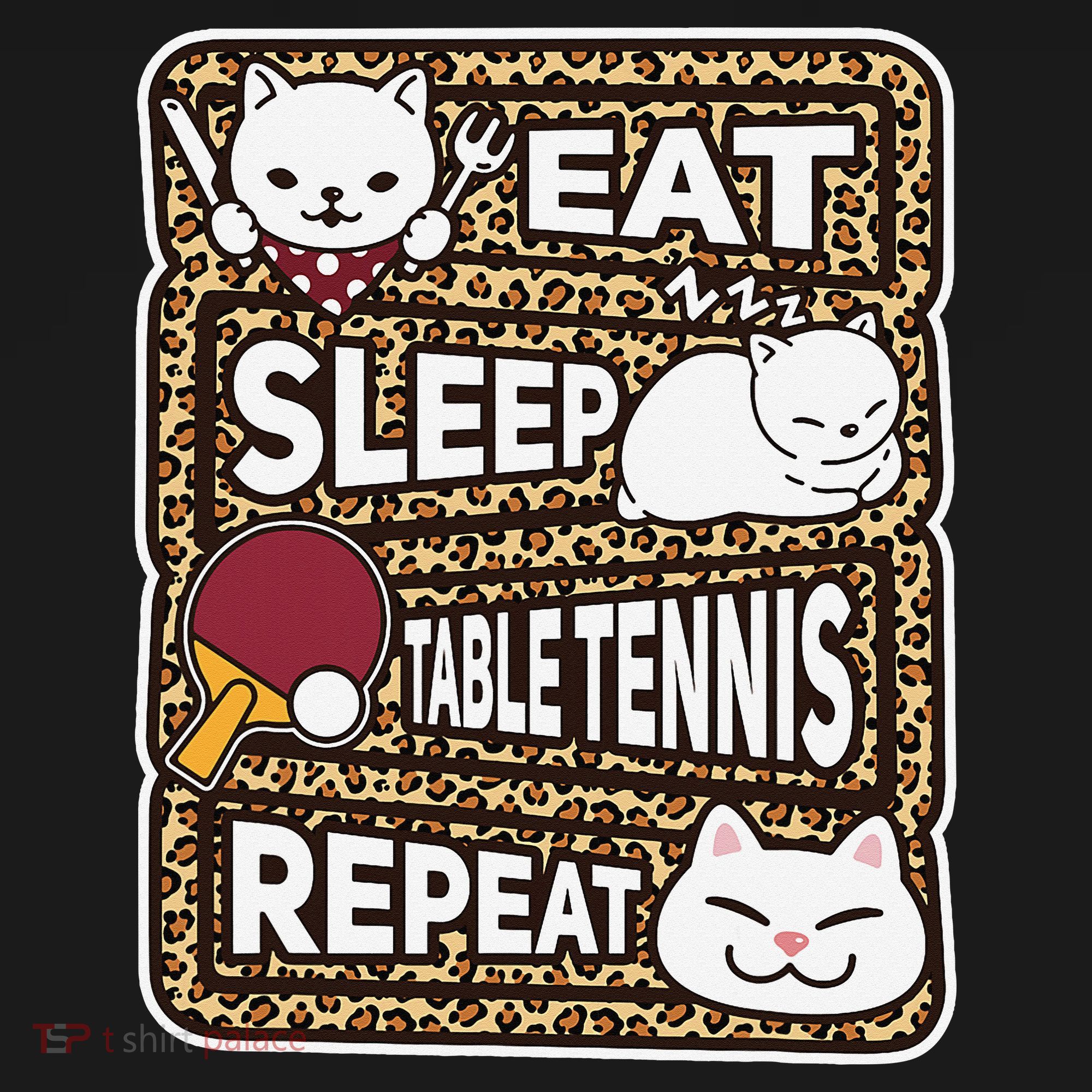 Eat Sleep Table Tennis Repeat Ping Pong Lover Outfit Women's Hoodie
