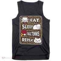 Eat Sleep Table Tennis Repeat Ping Pong Lover Outfit Tank Top thumb 0