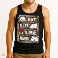 Eat Sleep Table Tennis Repeat Ping Pong Lover Outfit Tank Top thumb 3
