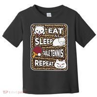 Eat Sleep Table Tennis Repeat Ping Pong Lover Outfit Toddler T-Shirt thumb 0