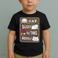 Eat Sleep Table Tennis Repeat Ping Pong Lover Outfit Toddler T-Shirt thumb 2