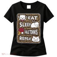 Eat Sleep Table Tennis Repeat Ping Pong Lover Outfit Women's T-Shirt thumb 0