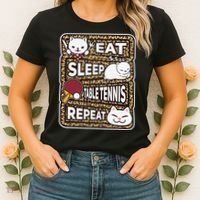 Eat Sleep Table Tennis Repeat Ping Pong Lover Outfit Women's T-Shirt thumb 2