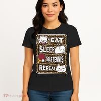 Eat Sleep Table Tennis Repeat Ping Pong Lover Outfit Women's T-Shirt thumb 4