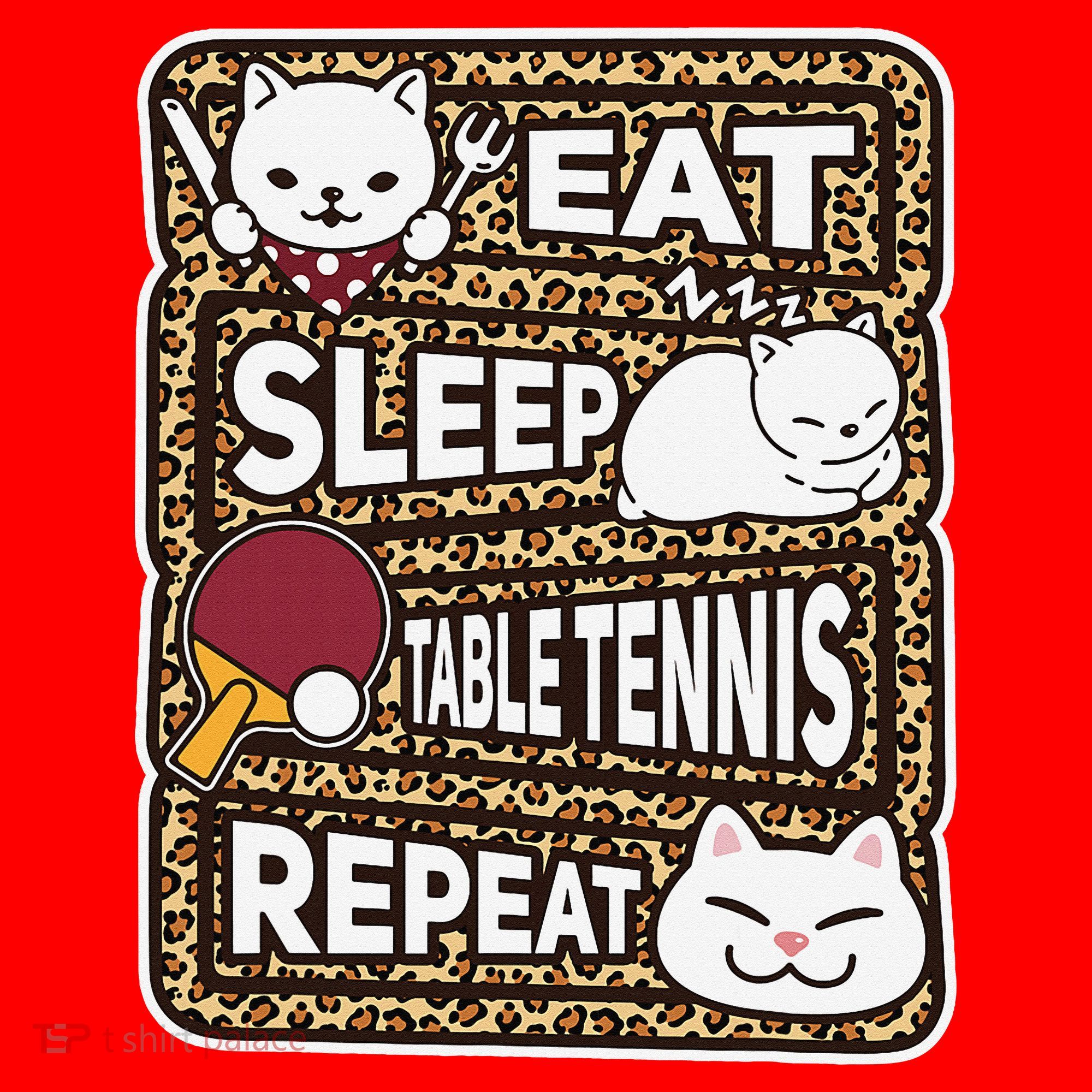 Eat Sleep Table Tennis Repeat Ping Pong Lover Outfit Santa Hat