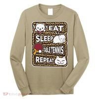 Eat Sleep Table Tennis Repeat Ping Pong Lover Outfit Long Sleeve Shirt thumb 0