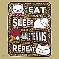Eat Sleep Table Tennis Repeat Ping Pong Lover Outfit T-Shirt thumb 7