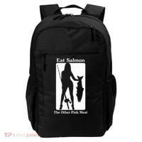 Eat Salmon The Other Pink Meat Funny Quote Backpack thumb 0