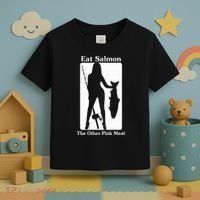 Eat Salmon The Other Pink Meat Funny Quote Toddler T-Shirt thumb 3