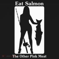 Eat Salmon The Other Pink Meat Funny Quote Visor thumb 3