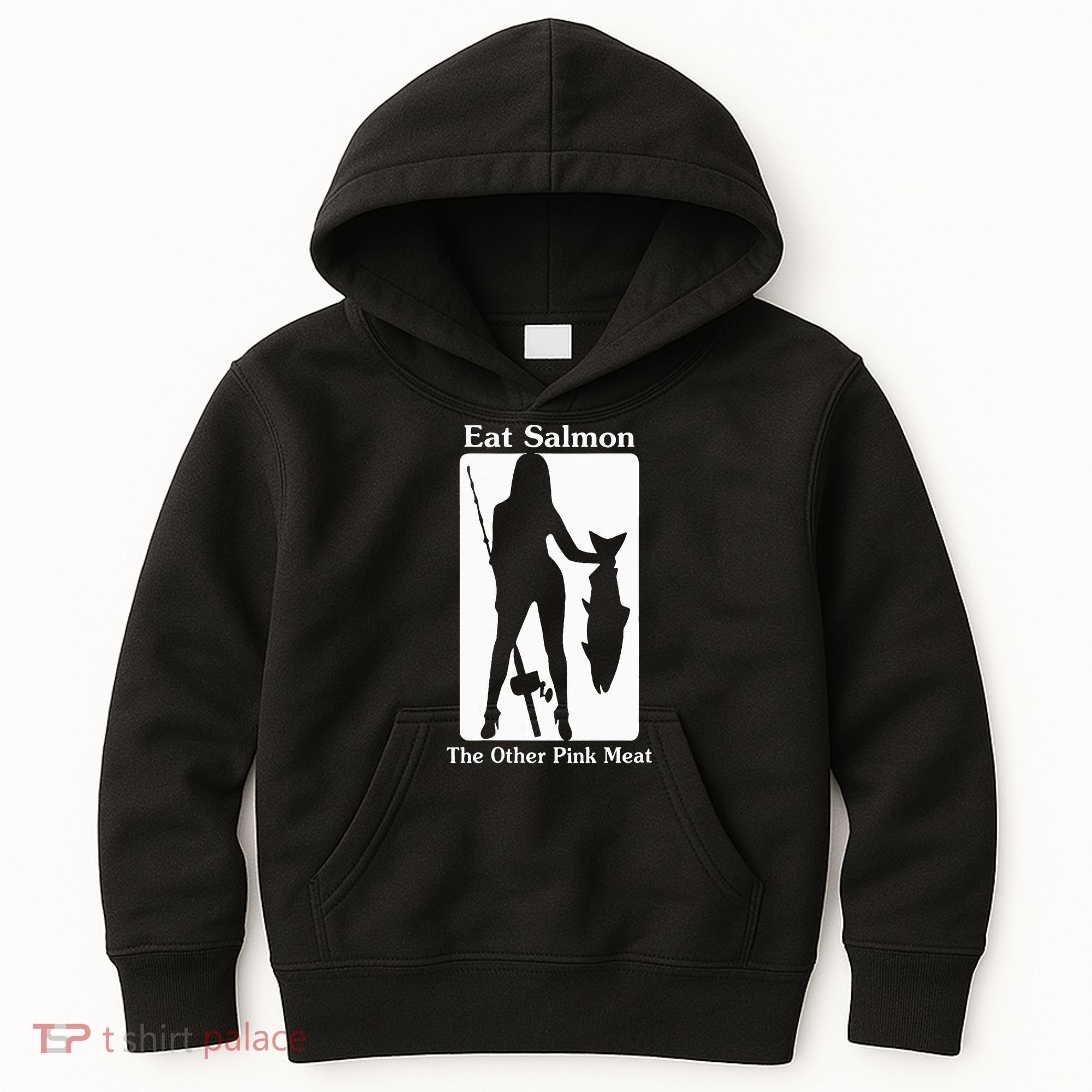 Eat Salmon The Other Pink Meat Funny Quote Kids Hoodie