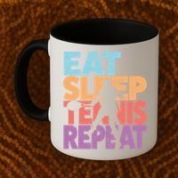 Eat Sleep Tennis Repeat Great Gift Tennis Gift Coffee Mug thumb 2