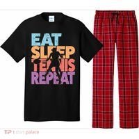 Eat Sleep Tennis Repeat Great Gift Tennis Gift Pajama Set thumb 0
