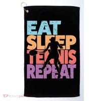 Eat Sleep Tennis Repeat Great Gift Tennis Gift Golf Towel thumb 0