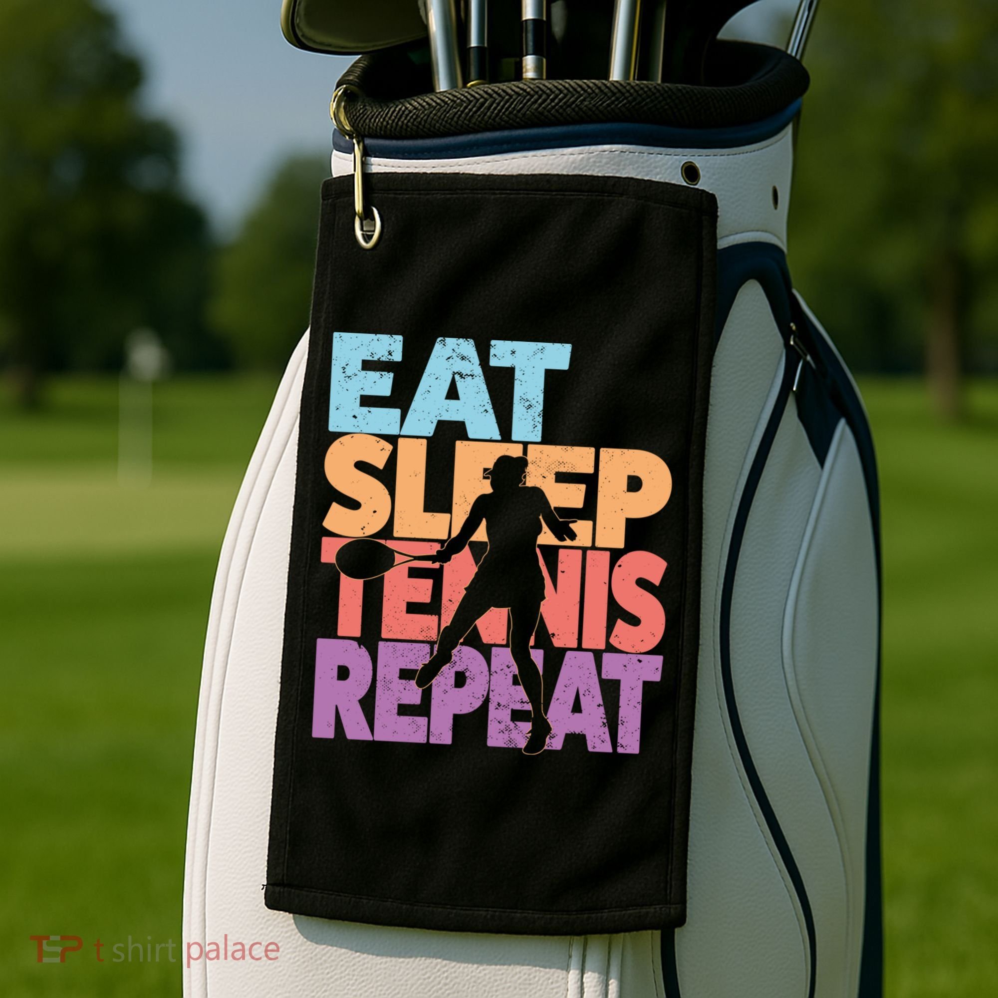 Eat Sleep Tennis Repeat Great Gift Tennis Gift Golf Towel