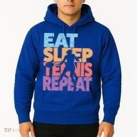 Eat Sleep Tennis Repeat Great Gift Tennis Gift Hoodie thumb 2