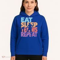 Eat Sleep Tennis Repeat Great Gift Tennis Gift Hoodie thumb 5