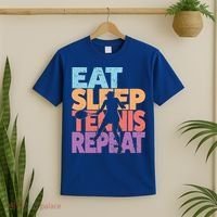 Eat Sleep Tennis Repeat Great Gift Tennis Gift T-Shirt thumb 2