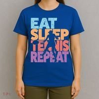 Eat Sleep Tennis Repeat Great Gift Tennis Gift T-Shirt thumb 4