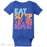 Eat Sleep Tennis Repeat Great Gift Tennis Gift Baby Bodysuit thumb 0